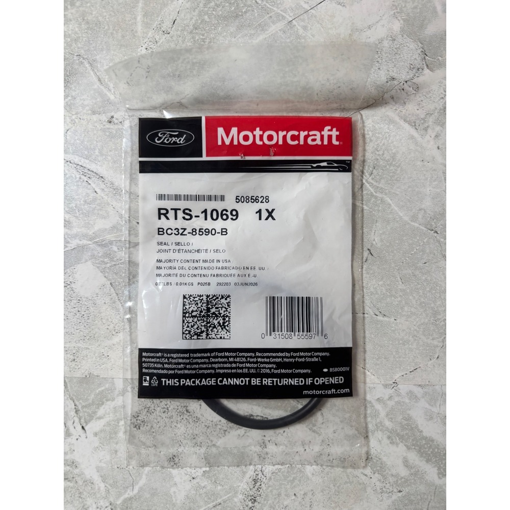 Motorcraft RTS-1069 Thermostat Seal BC3Z-8590-B Genuine Ford OEM O-Ring Black